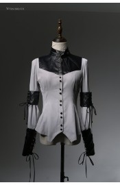 Lilith House Wyrm Breath High Collar Blouse(Reservation/Full Payment Without Shipping)
